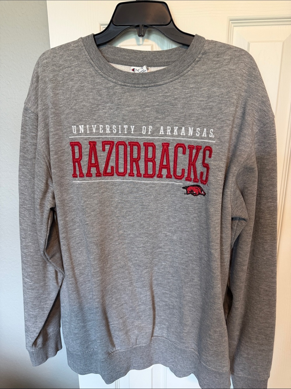 Champion Gray Crewneck Sweatshirt - Classic Logo